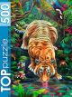 TOPpuzzle. ПАЗЛЫ 500 элементов. «ТИГР НА ВОДОПОЕ»