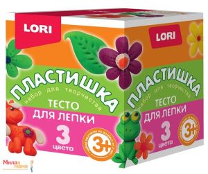 ПЛАСТИШКА ТЕСТО ДЛЯ ЛЕПКИ 3 цвета
