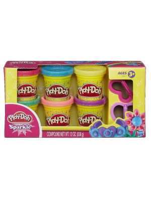 Play-Doh. Блестящая коллекция 6 баночек.